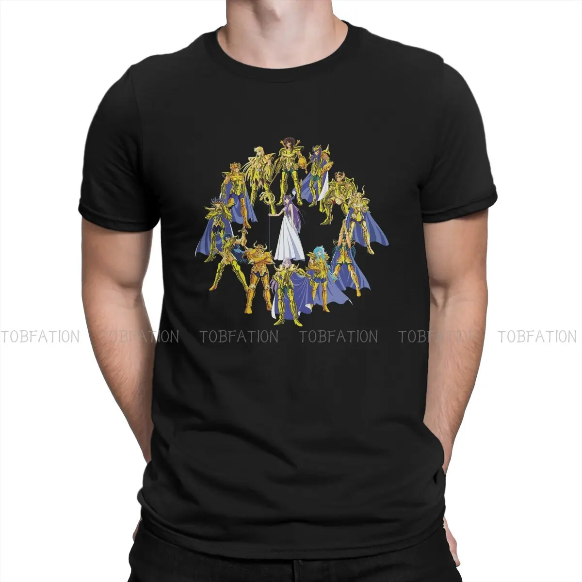 Gold Saints And Athena  Saint Seiya T Shirt Vintage Alternative Oversized O-Neck Tshirt Big Sales Harajuku Men'S Streetwear