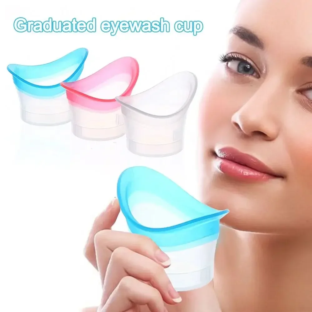Silicone Eyewash Cup Resuable 10ml Eye Bath Cup Eye Wash Cup Soft Flushing Rinse Cups Elderly Women Men Children