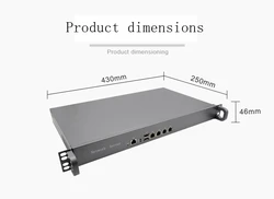 1U Network Server Firewall Appliance with Intel J1900 J4125 2.0GHz 4*1000M Lan Pfsense Soft Router AES IN Openwrt X86 DD-WRT