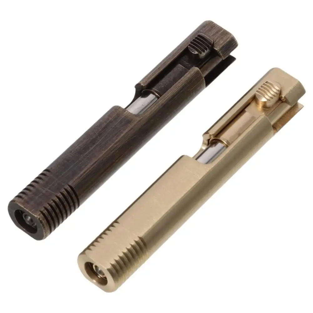 Penna In Ottone Con Ricariche Penna A Sfera Bullone In Ottone – Mini Penna Tascabile EDC, Con 2 Ricariche, Ideale Per Campeggio Strumento Scrivere Sopravvivenza - Foto 12