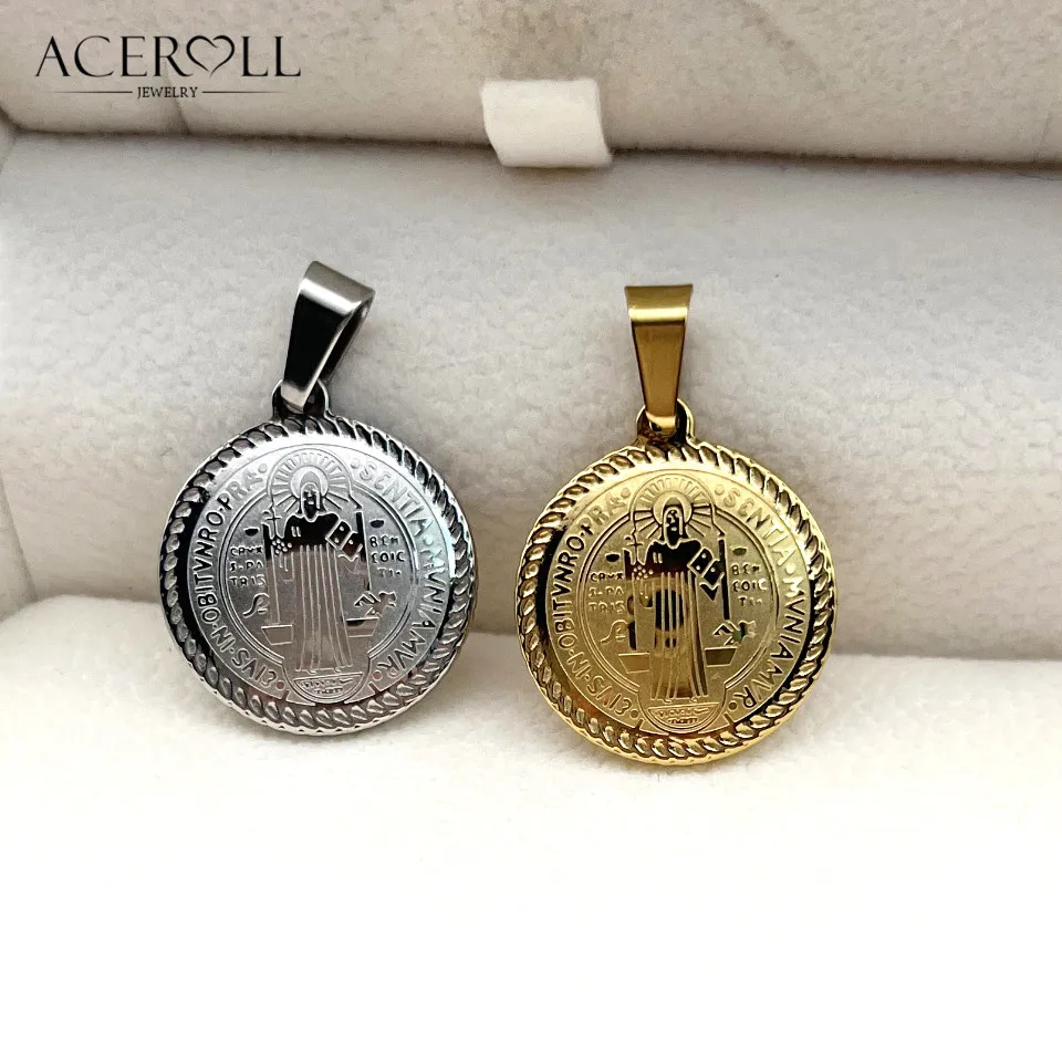 Saint Benedict Stainless Pendant 1