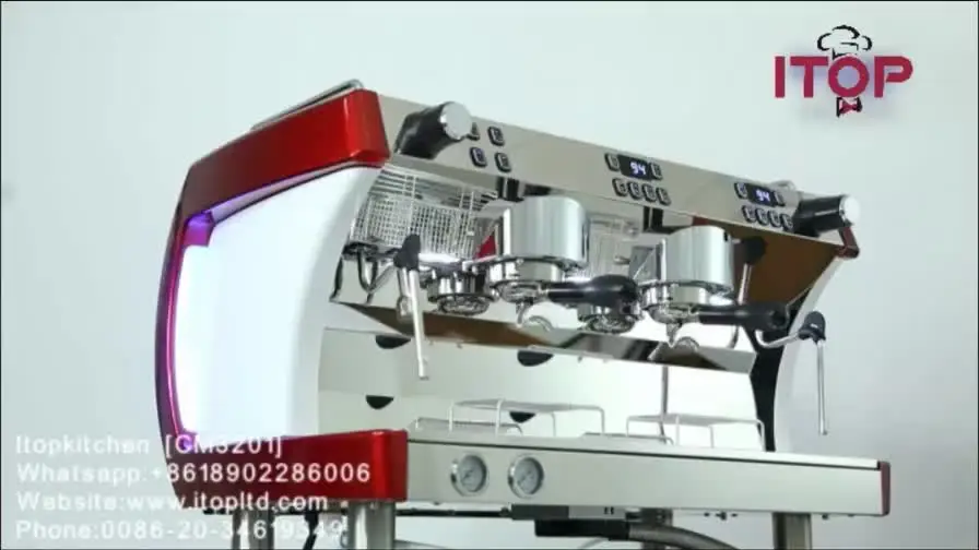 業務用電動エスプレッソマシン,ダブルメーカー,220-240v/50-60hz