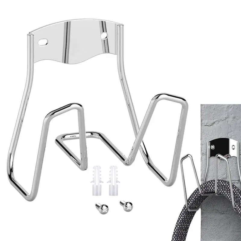 

Металлическая Вешалка для шлангов водопроводных труб с винтами из нержавеющей стали сверхпрочный крючок для подвешивания водяных шлангов для расширяющегося шланга гаража