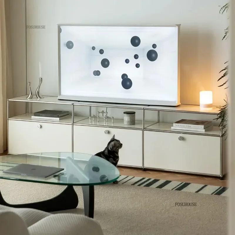Nordic Storage Cabinet Sideboard Cabinet Storage Shelf Minimalist Module Modular DIY Furniture Stainless Steel Metal Board g l