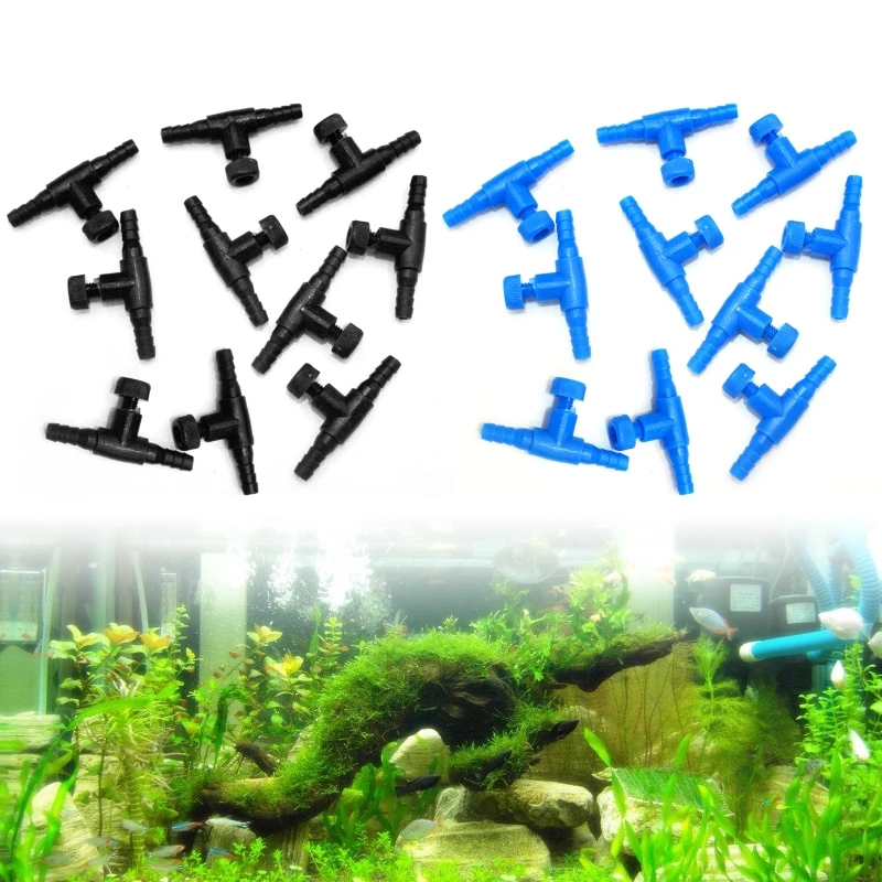 

10-Pack Aquarium Control for Valve 2 Way Plastic Regulator for Fish for Tank Air