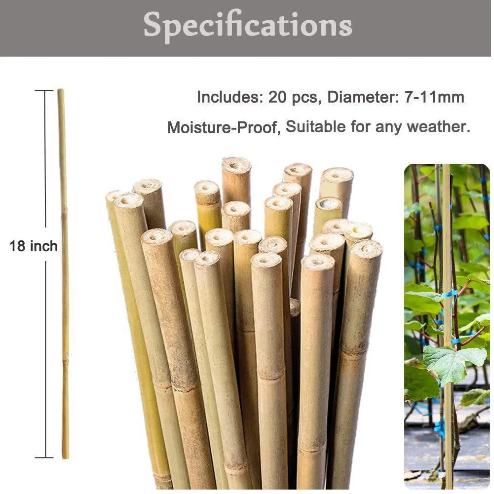 Plant Support Stakes 20pcs For Vines Climbers Vegetables Plants Garden Supplies