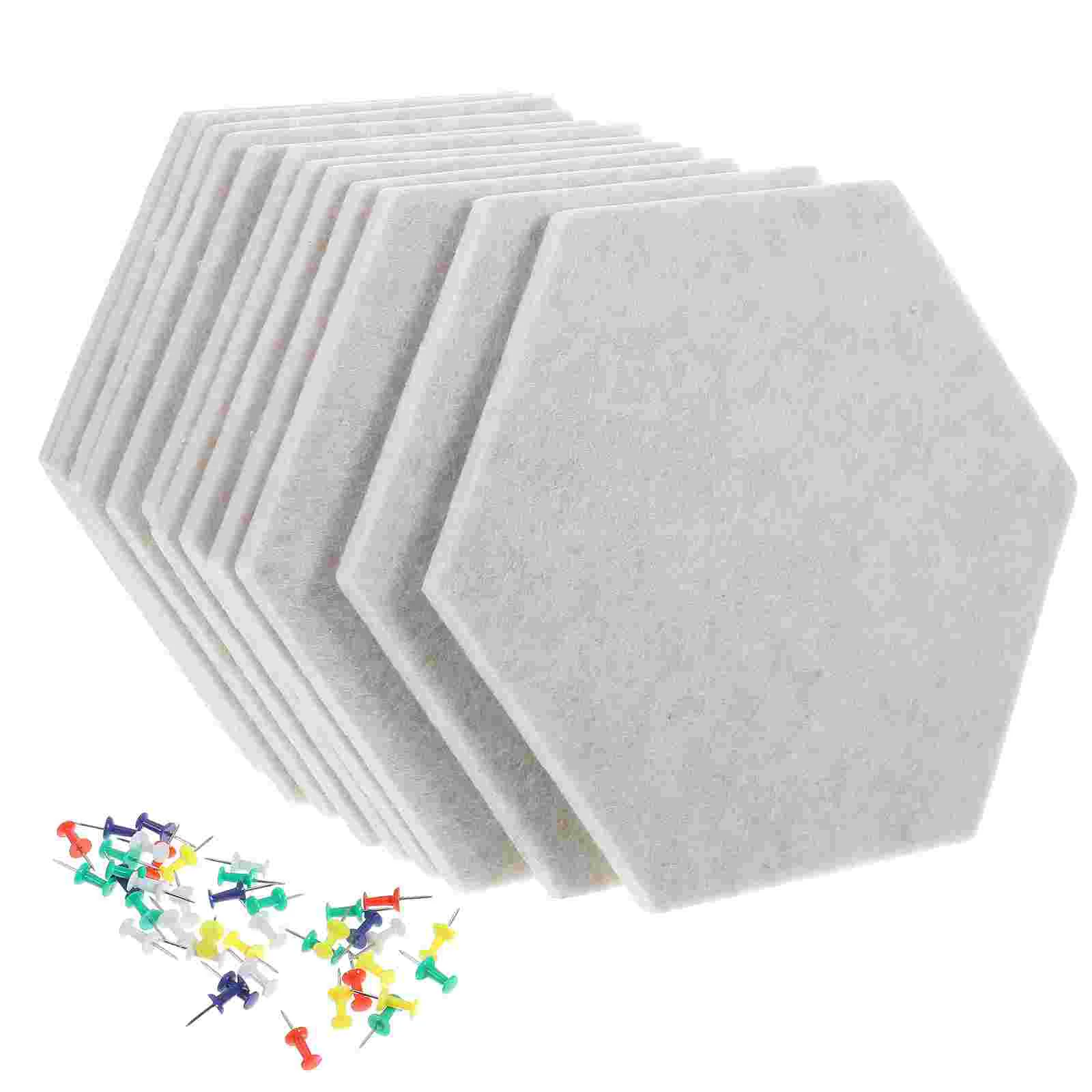 

Wall Bulletin Board Felt Mat Hexagon Announcement Message for Photo Office Dart Protectors Tile