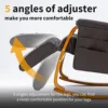 1 Set of Massage Chair Dark Brown Reclining Rocking Chair Five Angle Adjustable Oversized Load Bearing Massage Tool for Relaxing 3
