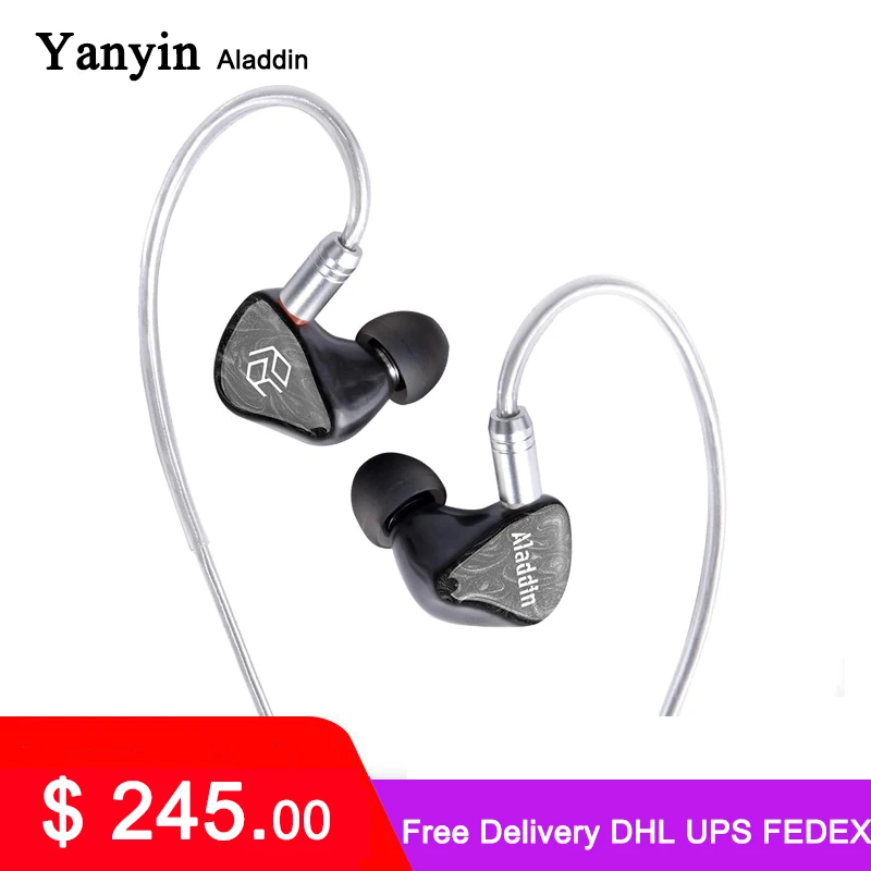 

Yanyin Aladdin in ear Earphone 1DD+3BA Hybrid Custom 3D High-End Monitor Studio Bass 2Pin 0.78mm Audiophile Musician Headphone