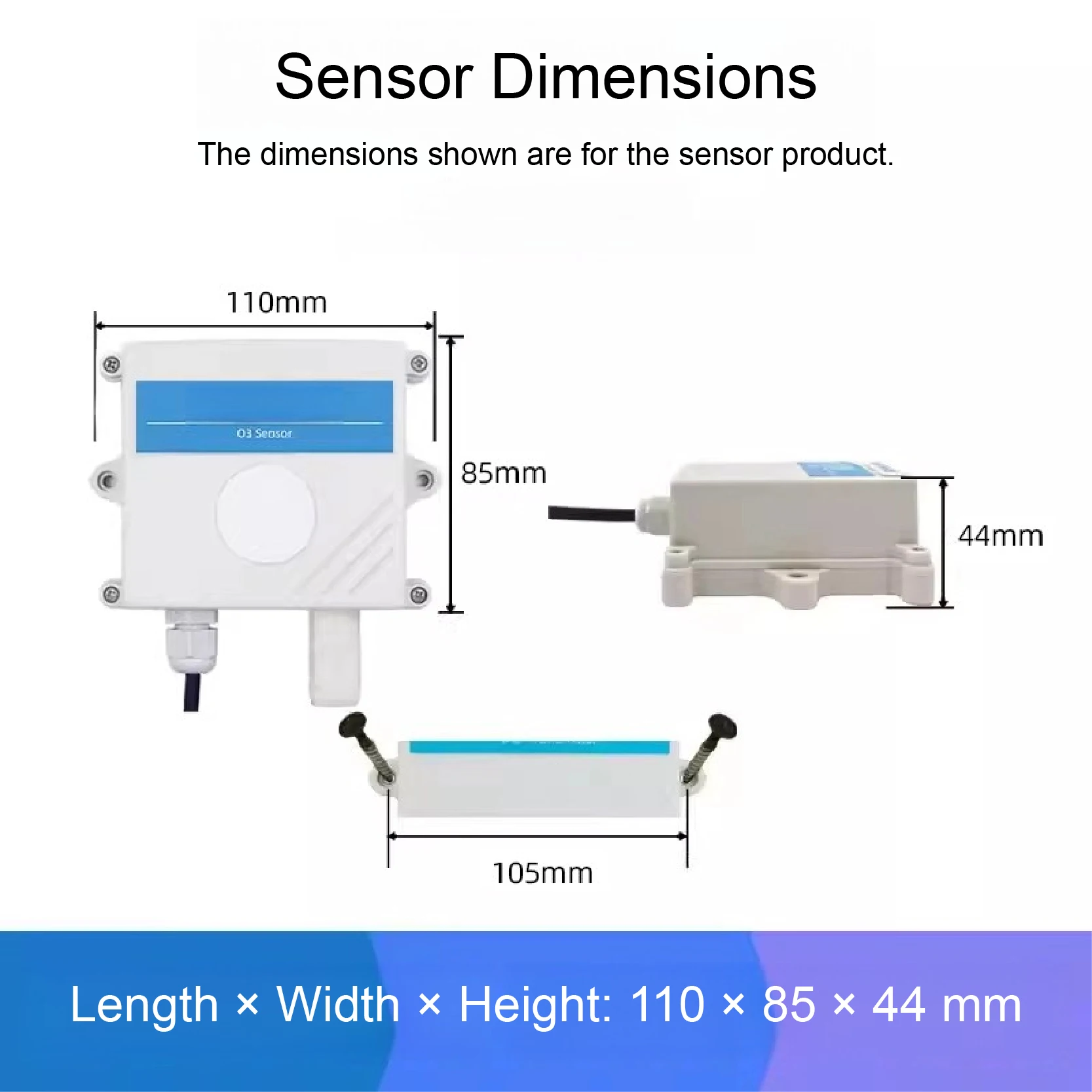 Ozone Sensor O3 Gas Detection Module Air Quality Monitoring Analyzer Concentration Measurement Sensor for Industrial Application