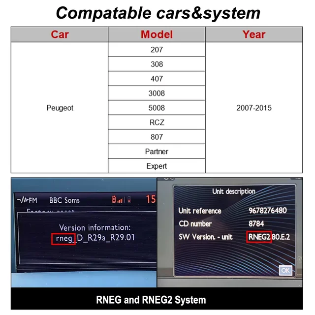 Wireless CarPlay Android Auto Decoder For Peugeot 207 308 407 3008 5008 RCZ 807 Partner Expert 2007-2015 Mirror Link GPS Module 2