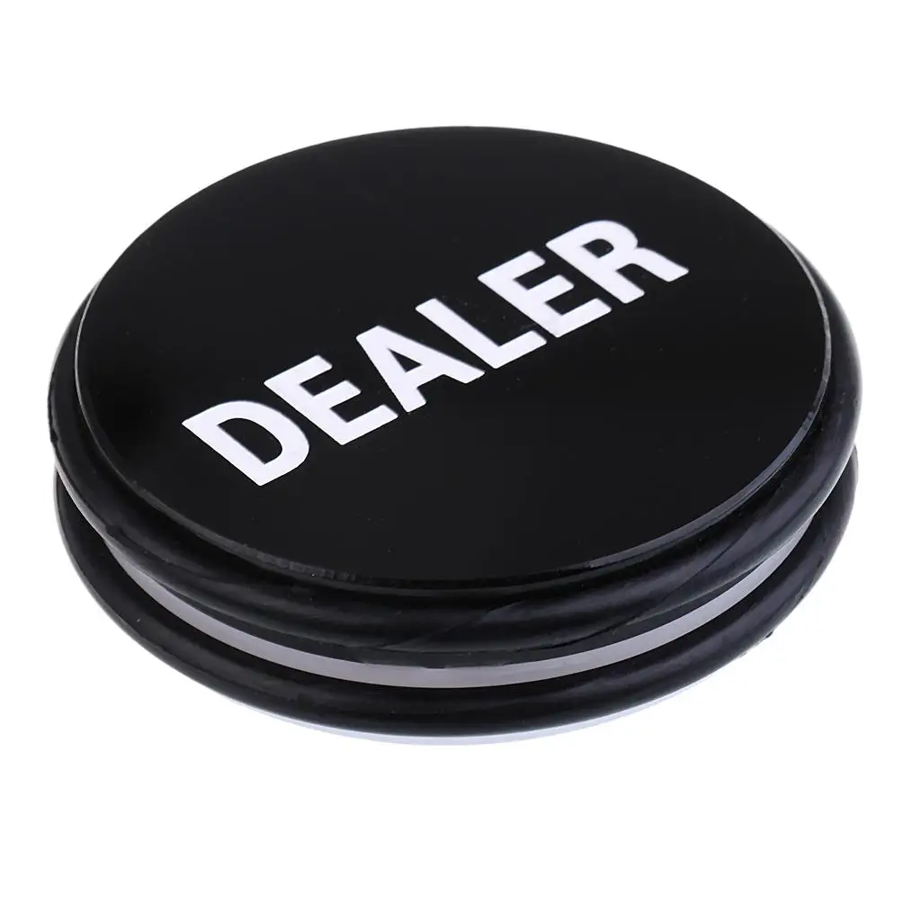 Acrylic 2 Sided White / Black Dealer Button Poker 3 Inches poker dealer button