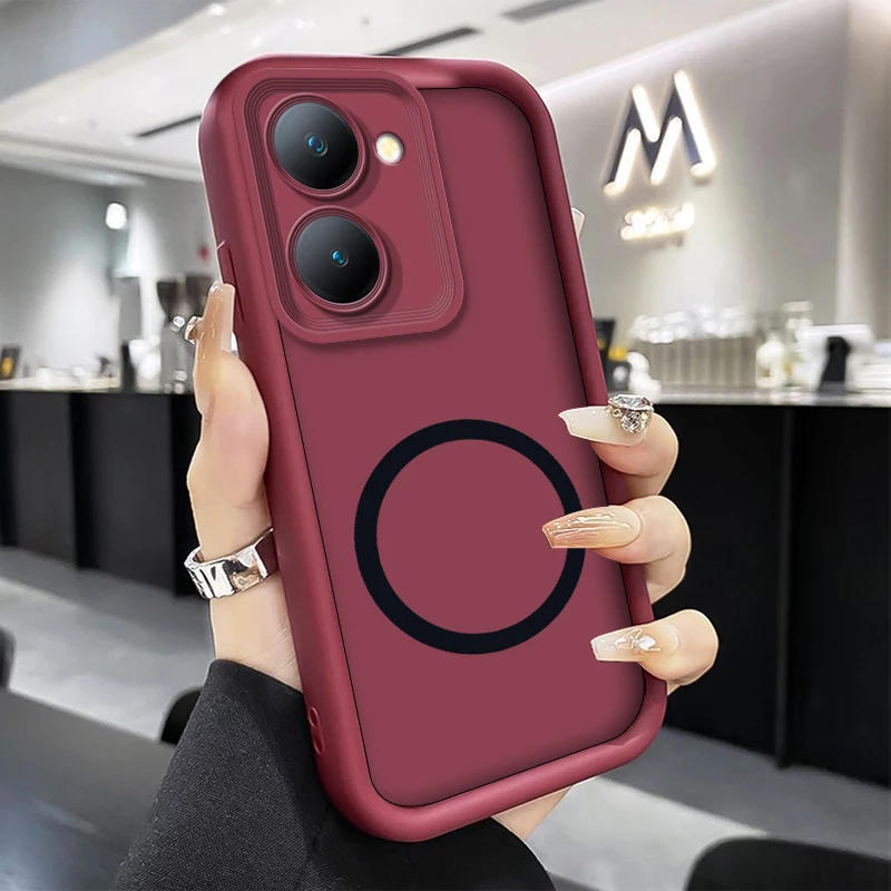 Soft Silicone Phone Case with Magnetic Sticker - Durable and Stylish Protective Cover