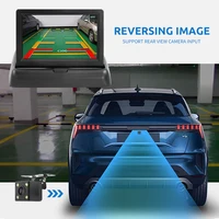 Moniteur de voiture pliant avec caméra de recul, écran TFT LCD HD, sauvegarde LED, stationnement de véhicule, installation facile, 4.3 4