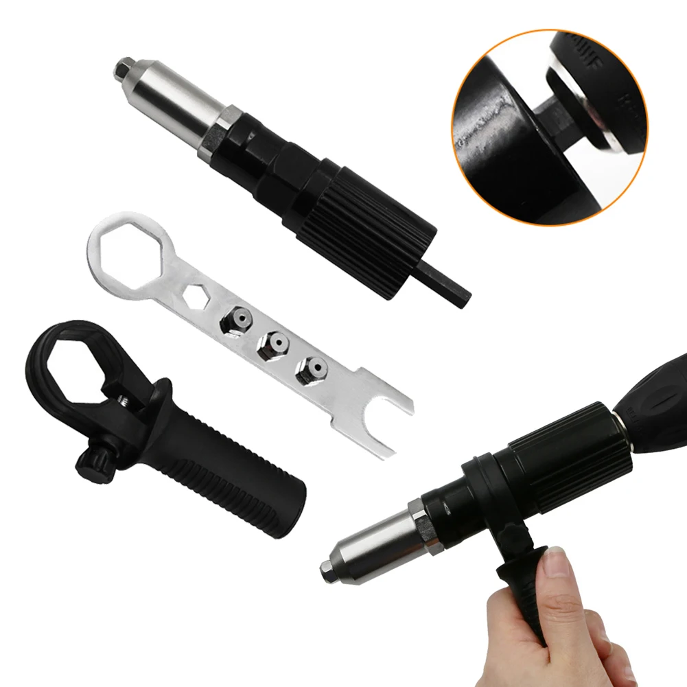 

Electric Rivet Nut Gun Riveting Tool Cordless Riveting Drill Adaptor Aluminum Shell Riveter Drill Attachment Insert Nut Tool