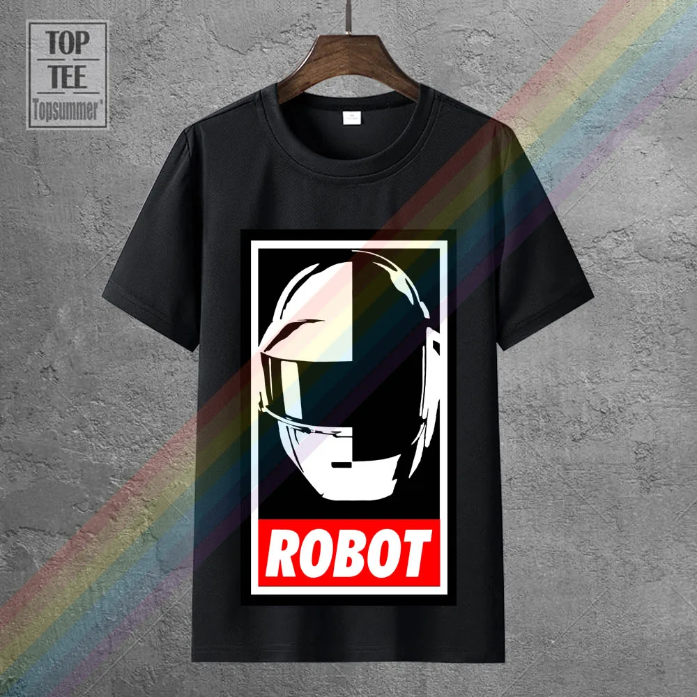 

Men Short Sleeve Tshirt Robot Daft Punk T Shirt Women T-Shirt