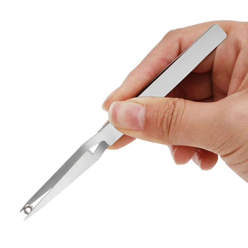 1PC Tweezers Stainless Steel Non-slip Cross Lock Reverse Action Tweezer Save Effort Maintenance Tools tweezer tool
