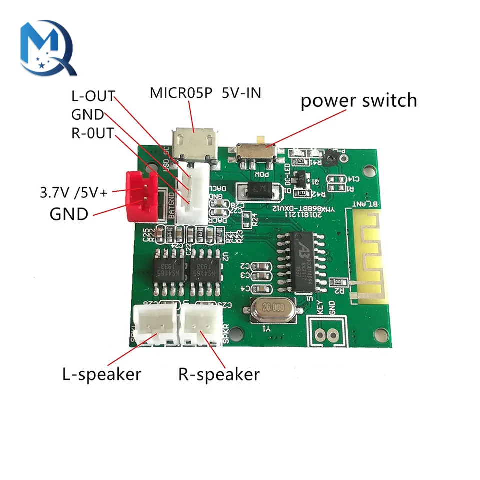 Módulo Mp3 Bluetooth Con Control Para Amplificadores