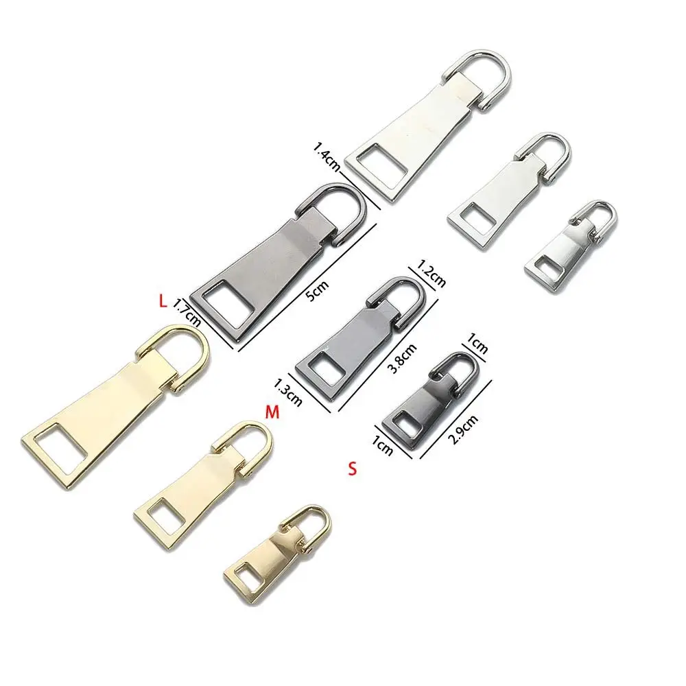 Metal universal detachable DIY backpack coat tab zipper pullers repair kits zipper sliders head