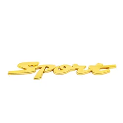 3D Metal Sport Logo Car Emblem Badge Decal Sticker (Gold)