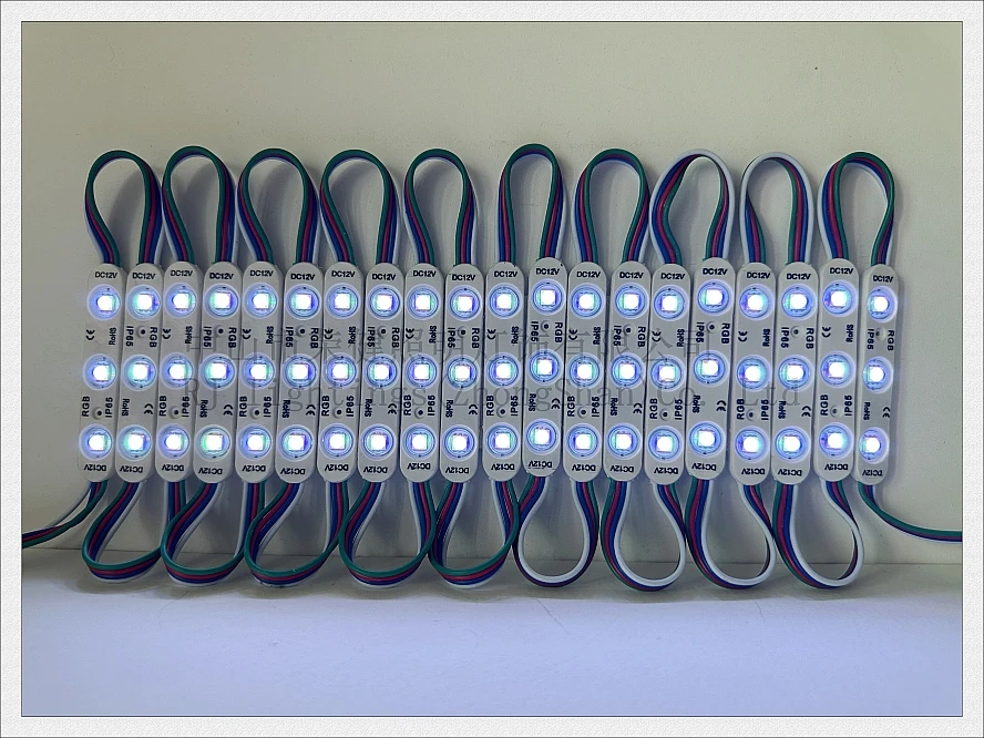RGB LED Light Module SMD 5050 Waterproof LED back light module for Sign Letter RGB DC12V 1W 3 led IP65 75mm X 13mm aluminum PCB