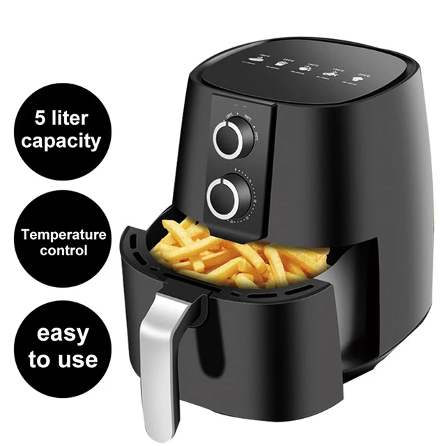 Uregelmæssigheder Papua Ny Guinea moronic 1350w 5l Air Fryer Oil Free Health Deep Fryer Fritadeira Eletrica Freidora  Aire Cooking Smart Touch Airfryer For Chicken French - Air Fryers -  AliExpress