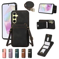 Sleek Crossbody Phone Case with Adjustable Strap for Galaxy A06 (Black)