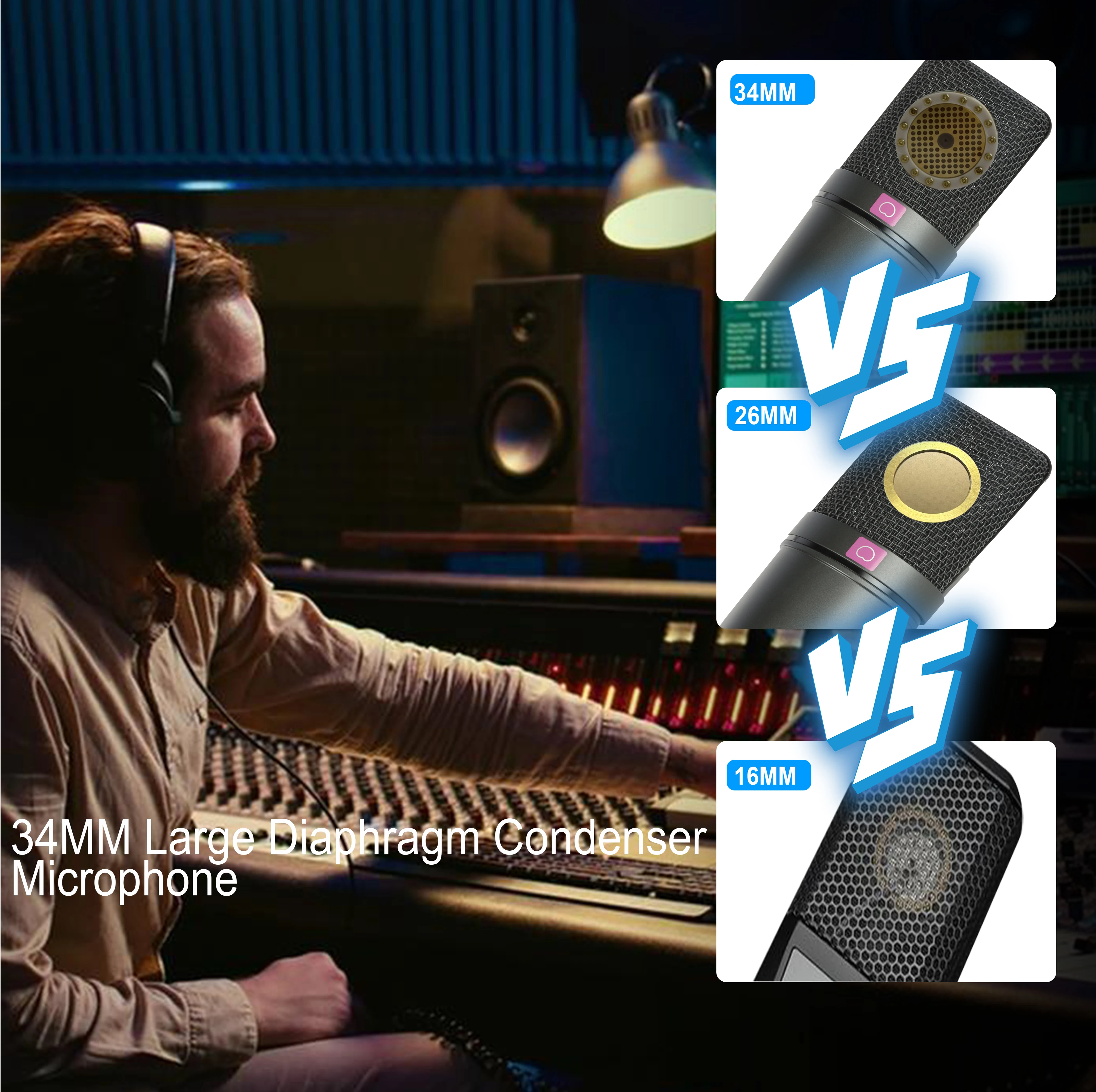 ميكروفون U87 AI XLR المكثف الاحترافي، مصمم خصيصًا...