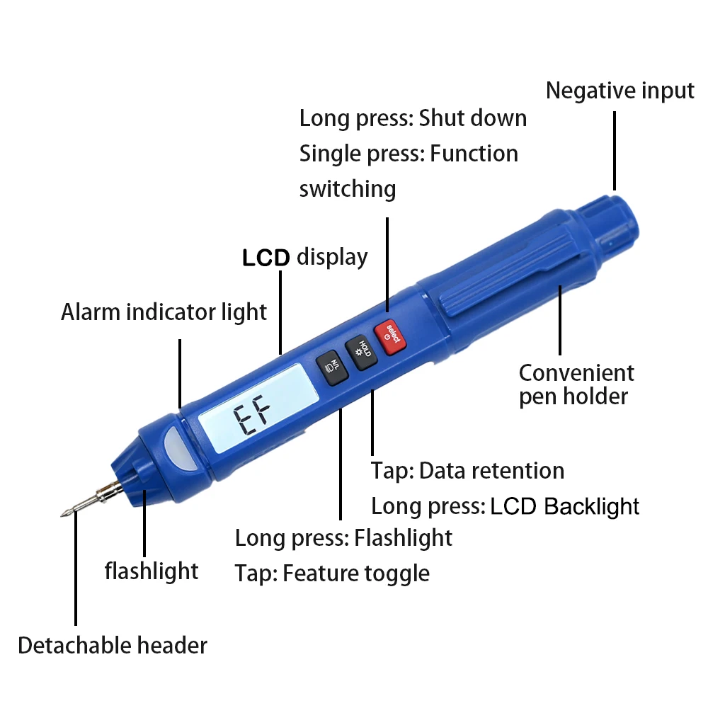 YAXUN YX9901 Hand-held Mini Pen Smart Digital Multimeter With Live