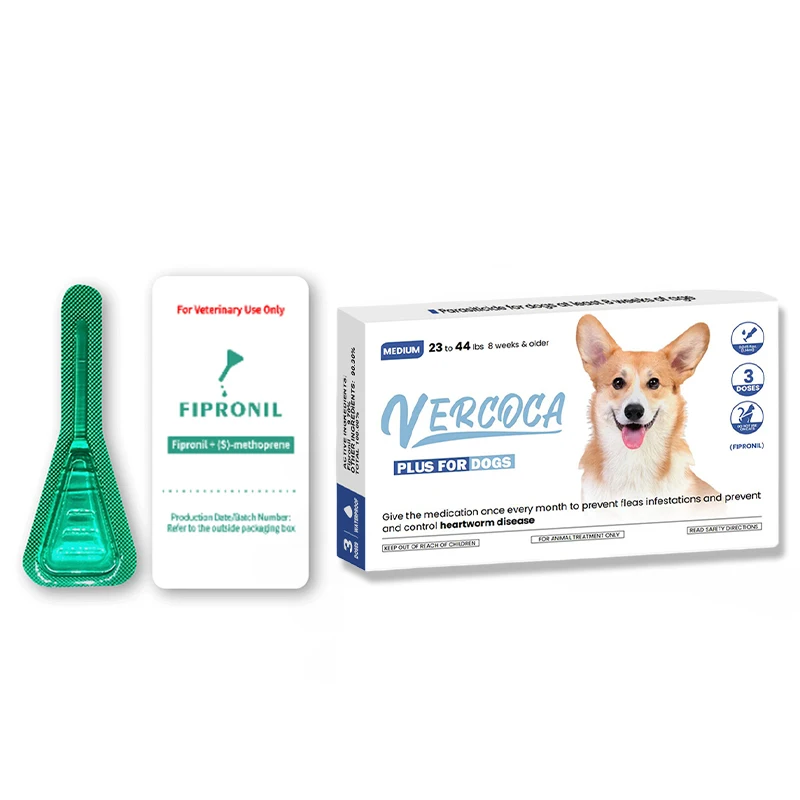 

Economical 3 Tube One Box Flea and Tick Treatment Drops Effective Heartworm Control and Prevention for Medium Size Dogs