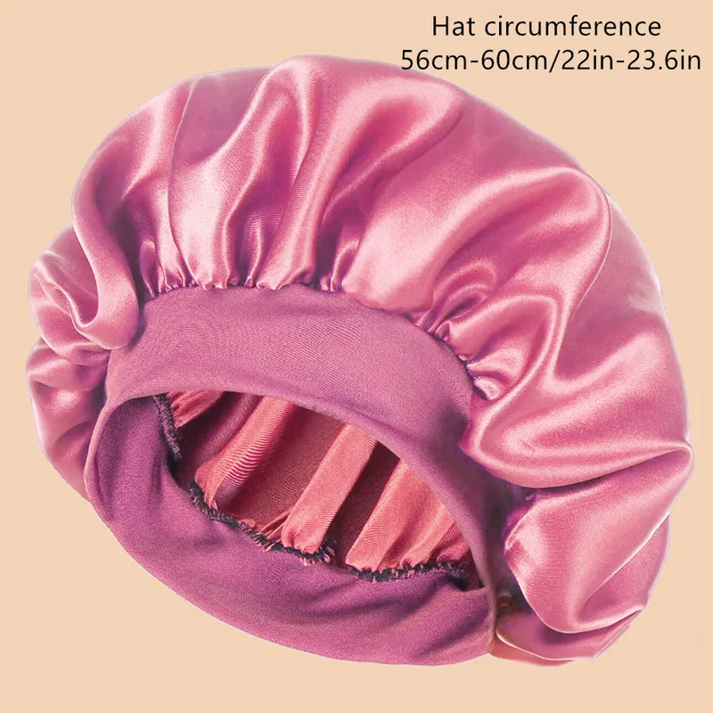 1pc Women' Solid Color Satin Wide-Brimmed