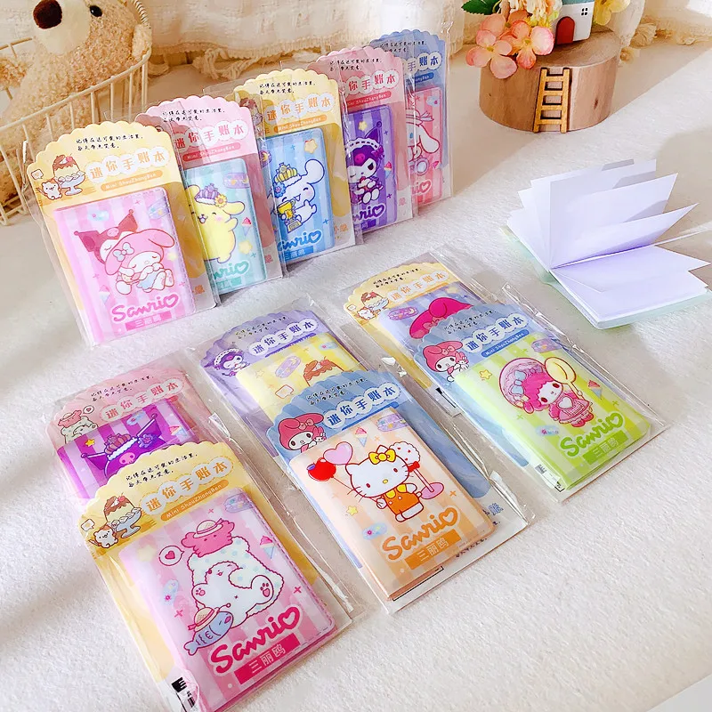 36pcs Sanrio Hello Kitty Kuromi Melody Mini Notebook Diy Kawaii Pocket Book Student Words Notebook Memo Student Stat