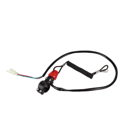 Motorcycle Emergency Kill Switch & Safety Tether Cord (Dark Grey)