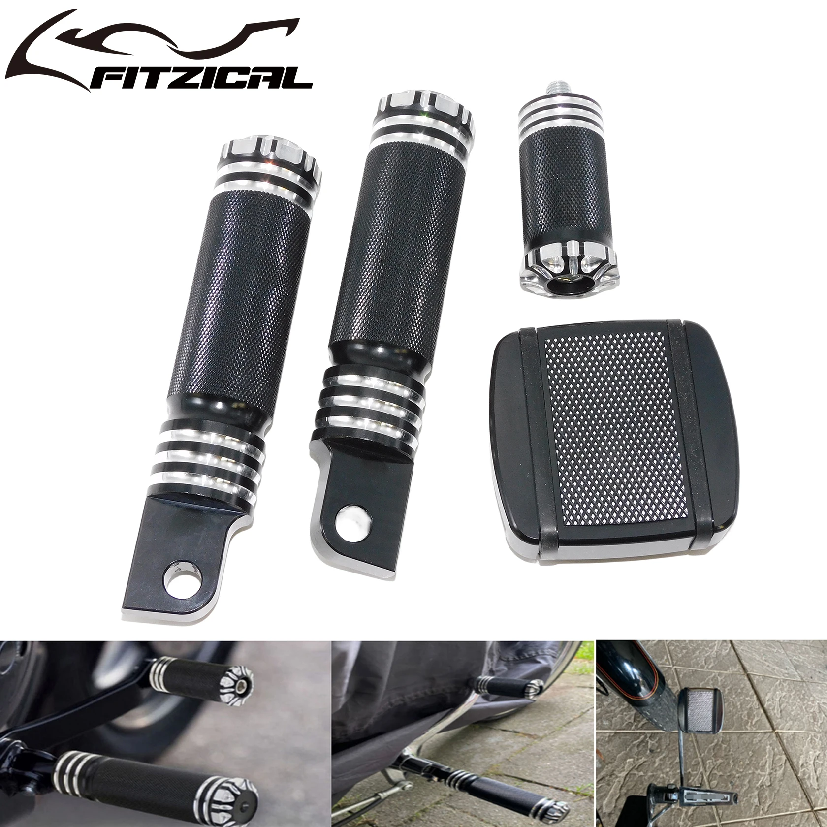 MotorcycleBrakePedalPadCoverFootPegGearShifterPegsForHarley