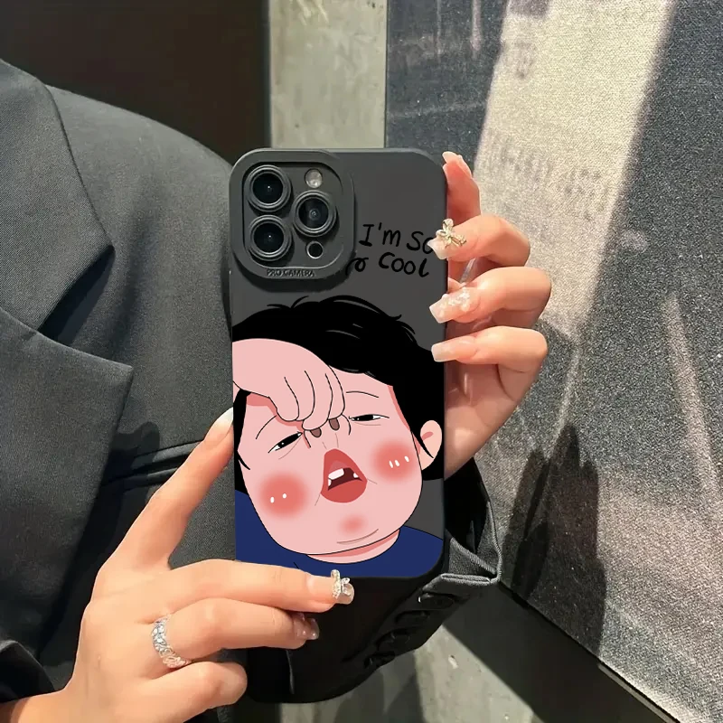 Charming Cartoon Couple Silicone Phone Case - Cute and Stylish Design