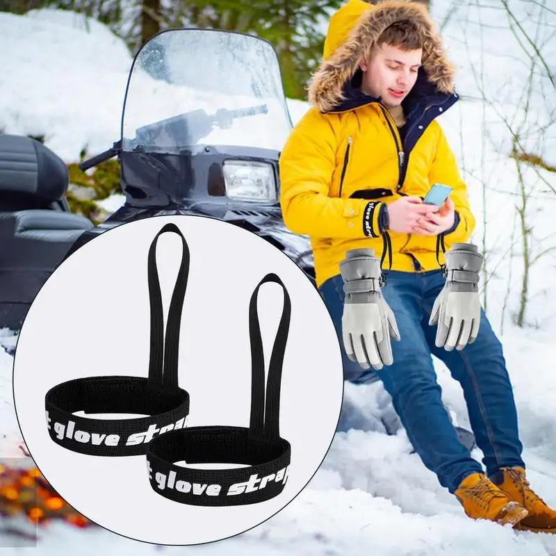 4x Ski Glove Wrist Strap Glove Holder Sport Strap Elastic Wrist Leashs For Snowboard Ski Mountaineering Outdoor Sports