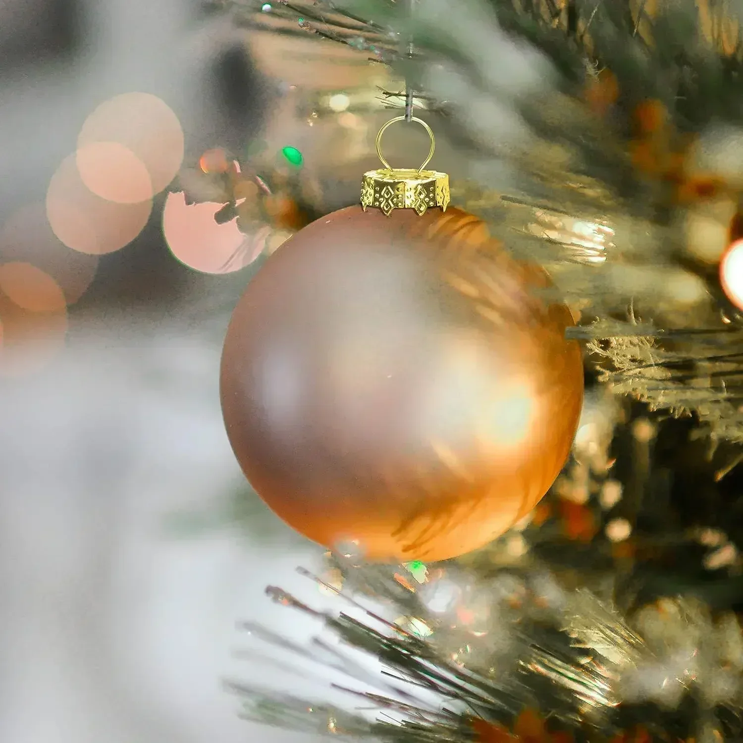 Round Christmas Ball Caps Ornament Removable Metal Hanger Hats Christmas Tree DIY Xmas New Year Replacement Decorations 100Pcs