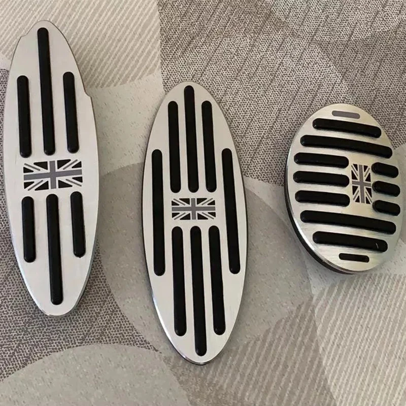Car Foot Pedal Pads Covers For Mini One+S R50 R53 R55 R56 R60 R61 F55 F56 F54 F60 Aluminum Alloy Accelerator Brake Rest Pedal