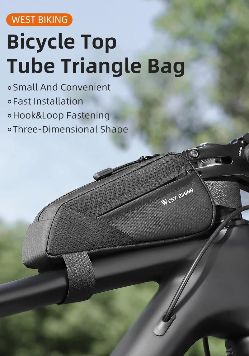 WEST BIKING Mini 3D Tragbare Ultraleichte Fahrrad-Oberrohr- & Rahmentasche 0,5L/1L Fahrradzubehör für Rennräder/Mountainbikes Pendler – Detail 1