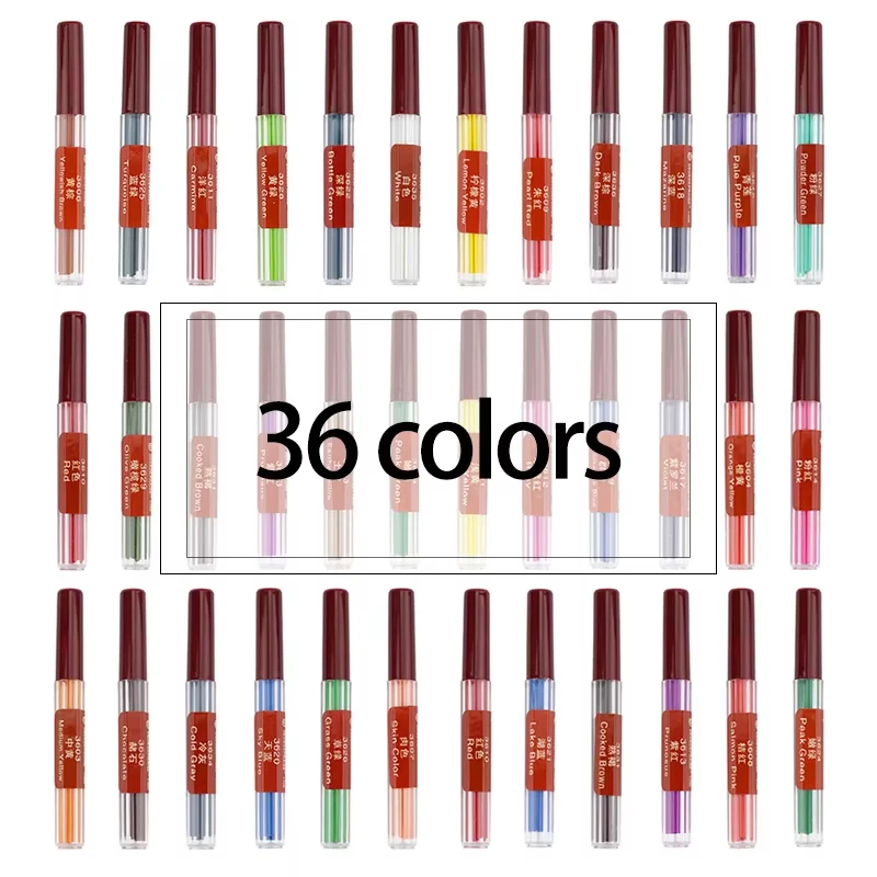 DEDEDEPRAISE 2.0mm Automatic/Mechanical Pencil Refills Replacement Color Pencil Lead Thick Lead/Core/Refill Supplies 36 Colors