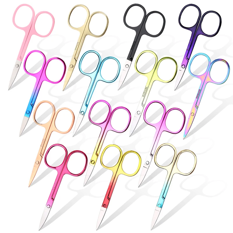 1Pcs Eyebrow Scissor Stainless Steel Eyelash Trimmer Facial Nose Hair Remover Manicure Nail Cuticle Beauty Scissors Makeup Tools 4