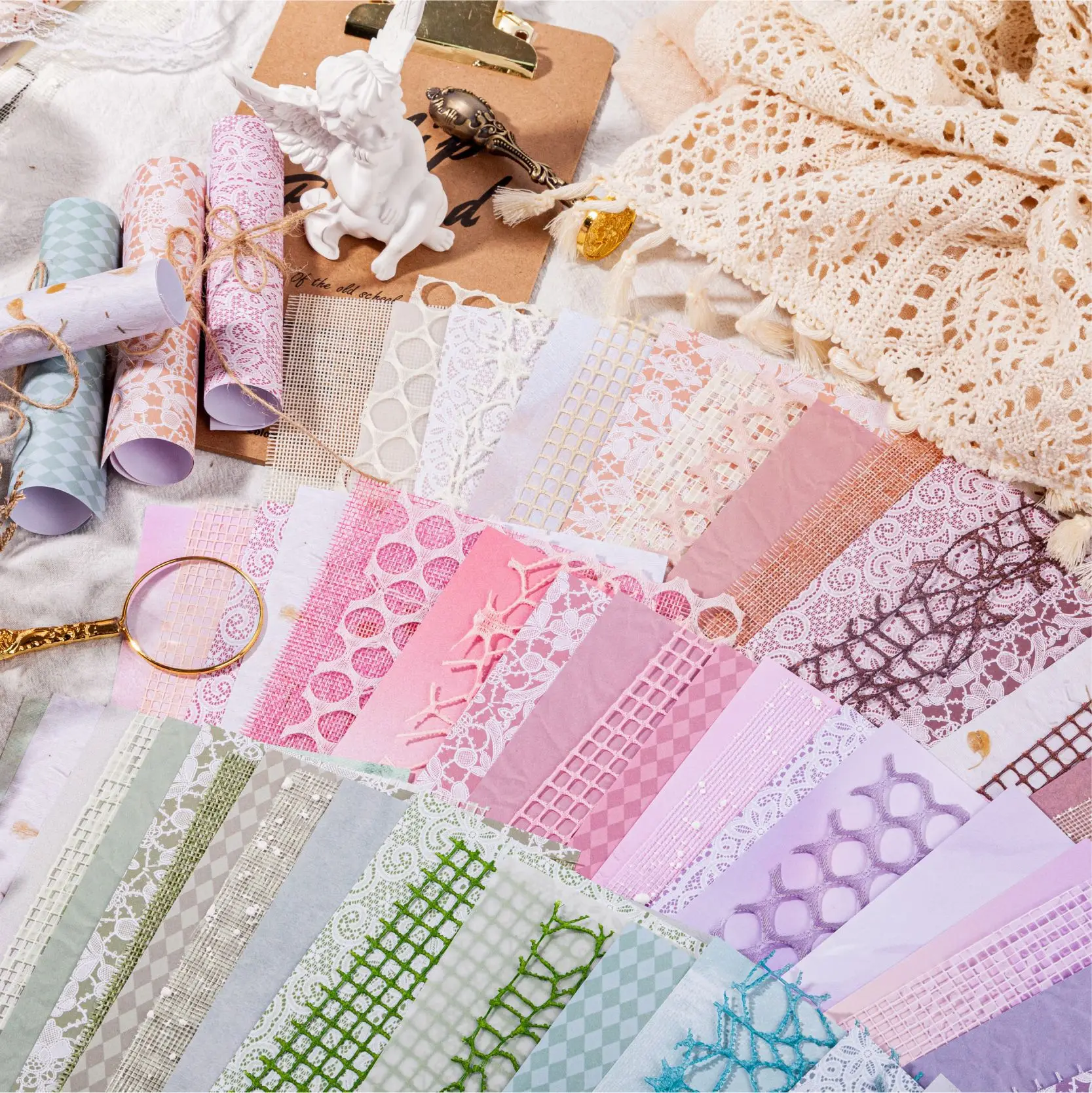 

15pcs/lot Memo Pads Material Paper lighthearted dream Junk Journal Scrapbooking Cards Retro Background Decoration Paper