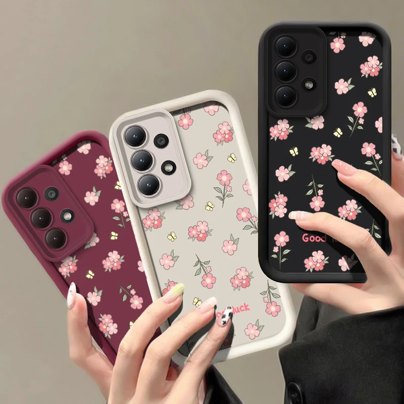 Pink Floral Silicone Soft Phone Case Cover