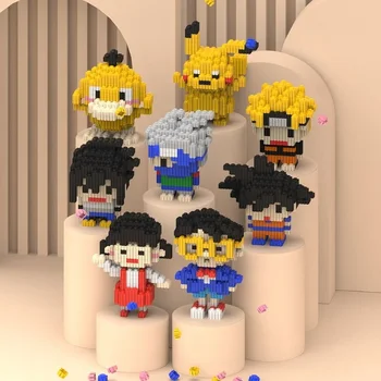 포켓몬 애니메이션 피카츄 프시덕 작은 입자 호환 퍼즐 장난감, 소년 소녀 발렌타인 데이 깜짝 선물