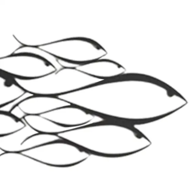 Sculpture Murale Créative en Forme de Poisson, Décoration Artistique en Fer, pour Niket Extérieur, Salon, Chambre à Coucher 5