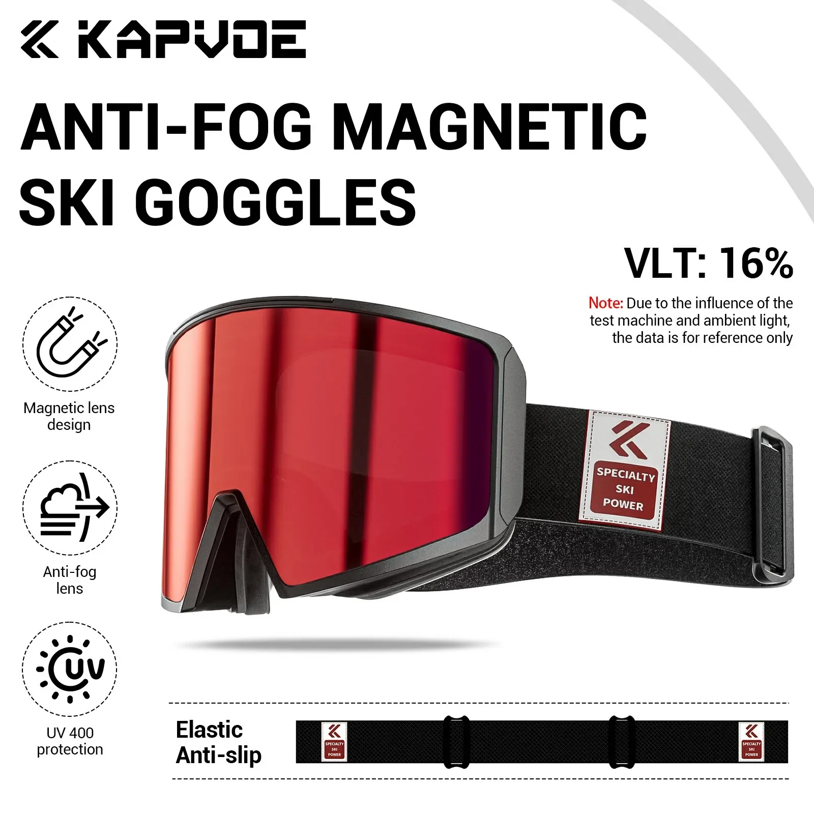 Kapvoe Photochromic Ski Goggle Snow Anti-Fog Sunglasses Snowboard Mask for Men Women Eyewear Kit UV400 Glasses Snowmobile Winter