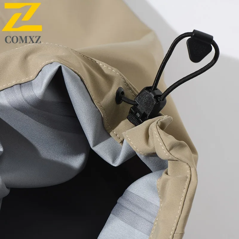 COMXZ Windbreaker Jacket 3-In-1 High Quality Brand Travel Camping Trench Coat Hiking Handsome Scratch Resistant Men's Outerwear