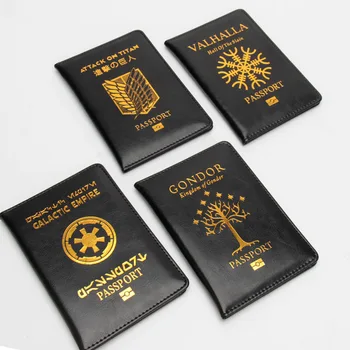 Accessori da viaggio Porta passaporto anime Copertine per passaporto anime europee americane Portafoglio Copertina per passaporto in pelle Porta documenti da viaggio