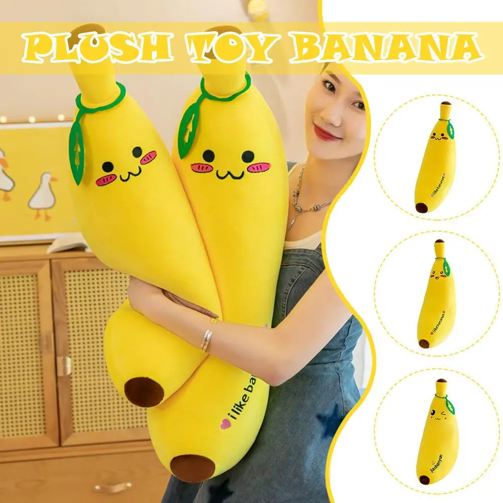 

35cm Plush Banana Pillow Simulation Fruit Festive Toy Days Gift Pillow Bed Plush Sleeping I1b1