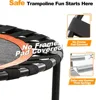 Foldable Mini Trampoline 40/48 inch, 330lbs Capacity, Portable Rebounder with Bungee Bands for Adults & Kids